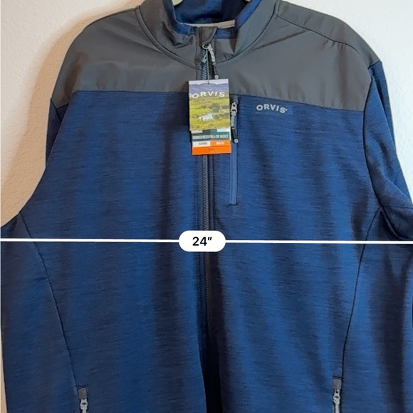🆕 Orvis Bonded Mesh Full-Zip Performance Jacket XXL – Dress Blues Classic 🆕 - Picture 3 of 16